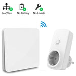 EU Wireless Socket Plug 16A with Remote Control Kinetic wireless Switch No Battery Needed eco-friendly No WiFi easy to use