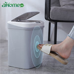 Home intelligent automatic induction electric Rubbish trash can smart Waste Bins  ashbin kick barrel battery version Trash Can