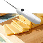 1pc White Battery Powered Knife Steak Knife Easy Cut Cordless Knife For Pork Stainless Blender For Kitchen Knife