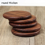1 Pcs Durable Walnut Wood Coasters Placemats Decor Square Round Heat Resistant Drink Mat Home Table Tea Coffee Cup Pad