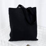 Soft Universal Large Capacity Cotton Blend Solid Tote Bag Eco Freindly Multipurpose Reusable Natural Storage School Shopping