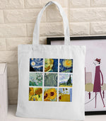 Van Gogh Graphic Cartoon Printed Canvas Shoulder Bag Female Harajuku Ulzzang Funny Large-capacity Eco Environmental Shopper Bag