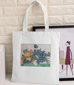 Van Gogh Graphic Cartoon Printed Canvas Shoulder Bag Female Harajuku Ulzzang Funny Large-capacity Eco Environmental Shopper Bag