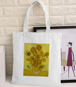 Van Gogh Graphic Cartoon Printed Canvas Shoulder Bag Female Harajuku Ulzzang Funny Large-capacity Eco Environmental Shopper Bag
