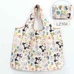 Fashion Printing Foldable Eco-Friendly Shopping Bag Tote Folding Pouch Handbags Convenient Large-capacity for Travel Grocery Bag