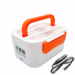 TENBROMAN Electric Heating Home & Car 12V 220V Plug-in Lunch Boxes Food Container Portable Dish Bento Box