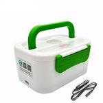 TENBROMAN Electric Heating Home & Car 12V 220V Plug-in Lunch Boxes Food Container Portable Dish Bento Box