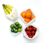 Reusable Eco Shopping Bag For Fruits Vegetables Supermarket Shopper Bags White Foldable Folding Shopper Mesh Net Bag Pouch Purse