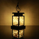 Outdoor Garden Solar Powered Hanging LED String Lights Flickering Candle Lantern Lamp For Garden Decorative 100% Solar Power